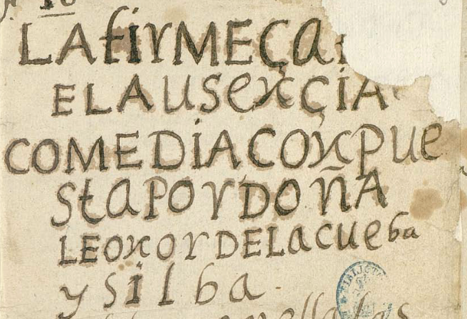 Manuscrito de La firmeza en la ausencia